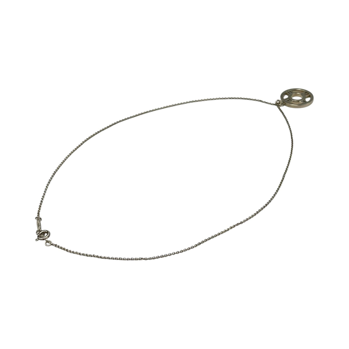 TIFFANY & CO. Atlas Open Medallion Pendant Necklace Silver