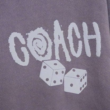 Coach Dice Relaxed Hoodie Gray Size M