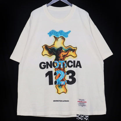 RRR123 Burning Cross Print T-Shirt Size M