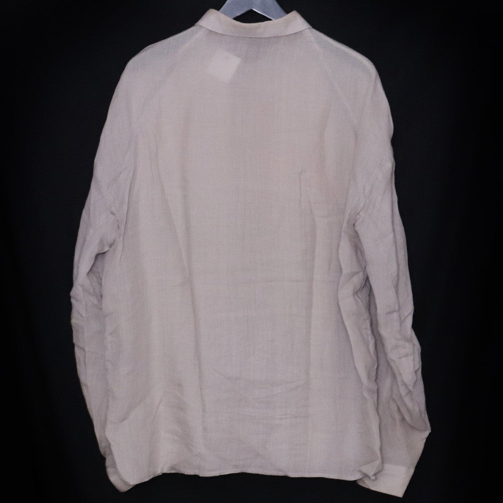 DEVOA 24SS Loose Fit Cotton Linen Long Sleeve Button-Up Beige Size 3
