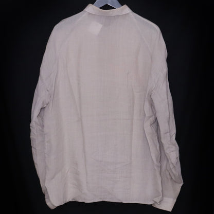 DEVOA 24SS Loose Fit Cotton Linen Long Sleeve Button-Up Beige Size 3