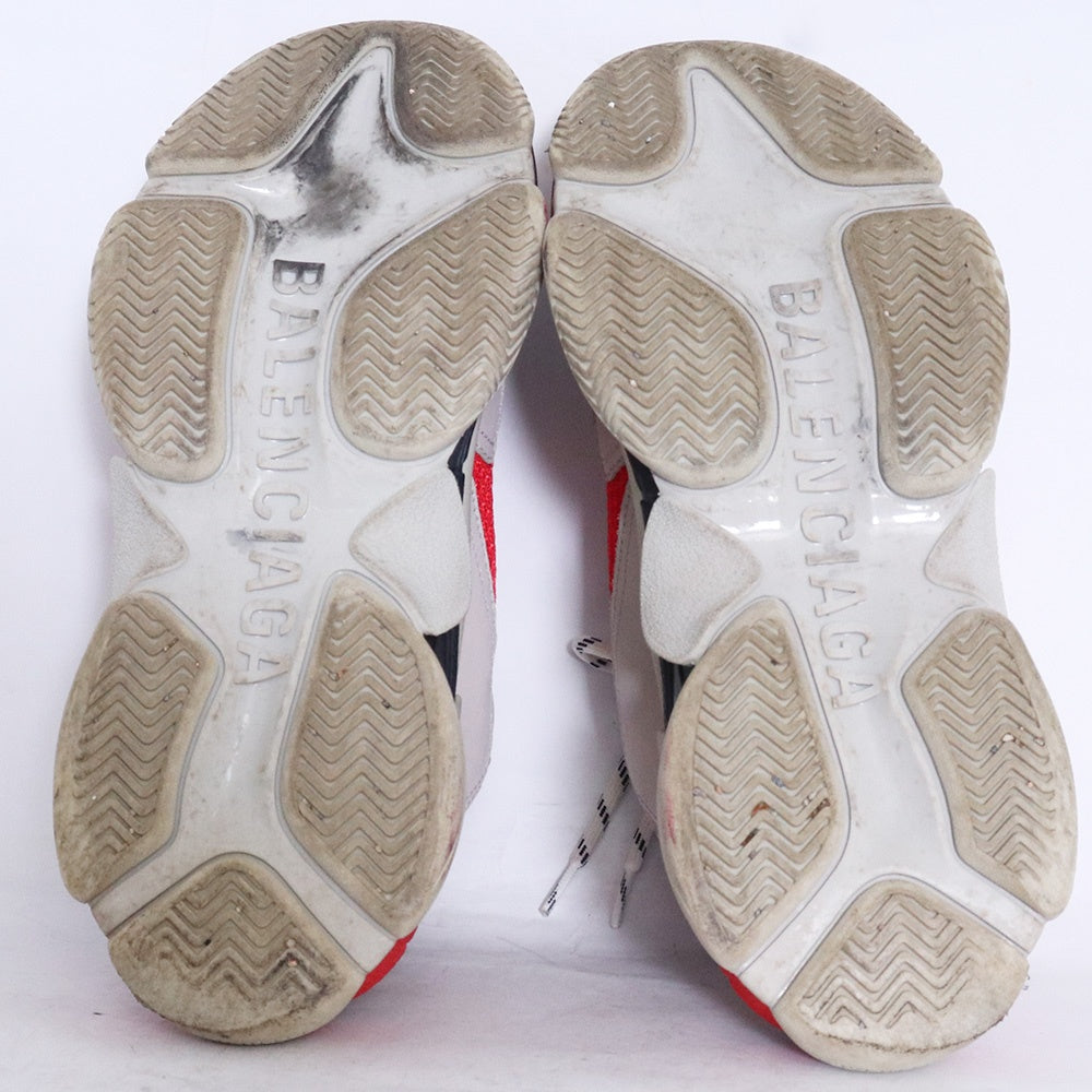 BALENCIAGA Triple S Sneakers Red Gray Size 41 Size EU 41