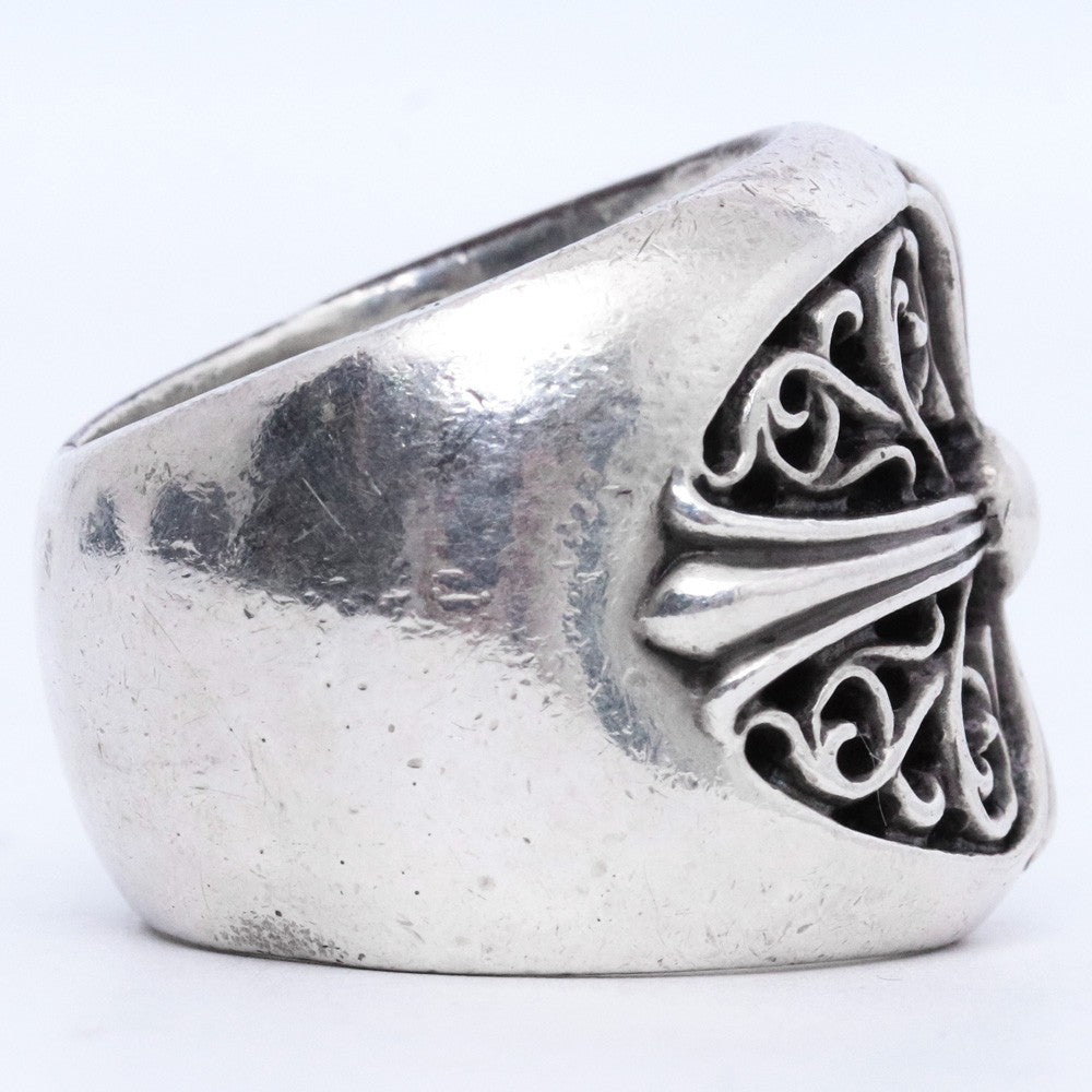 CHROME HEARTS Classic Oval Cross Ring Silver Size ONE SIZE