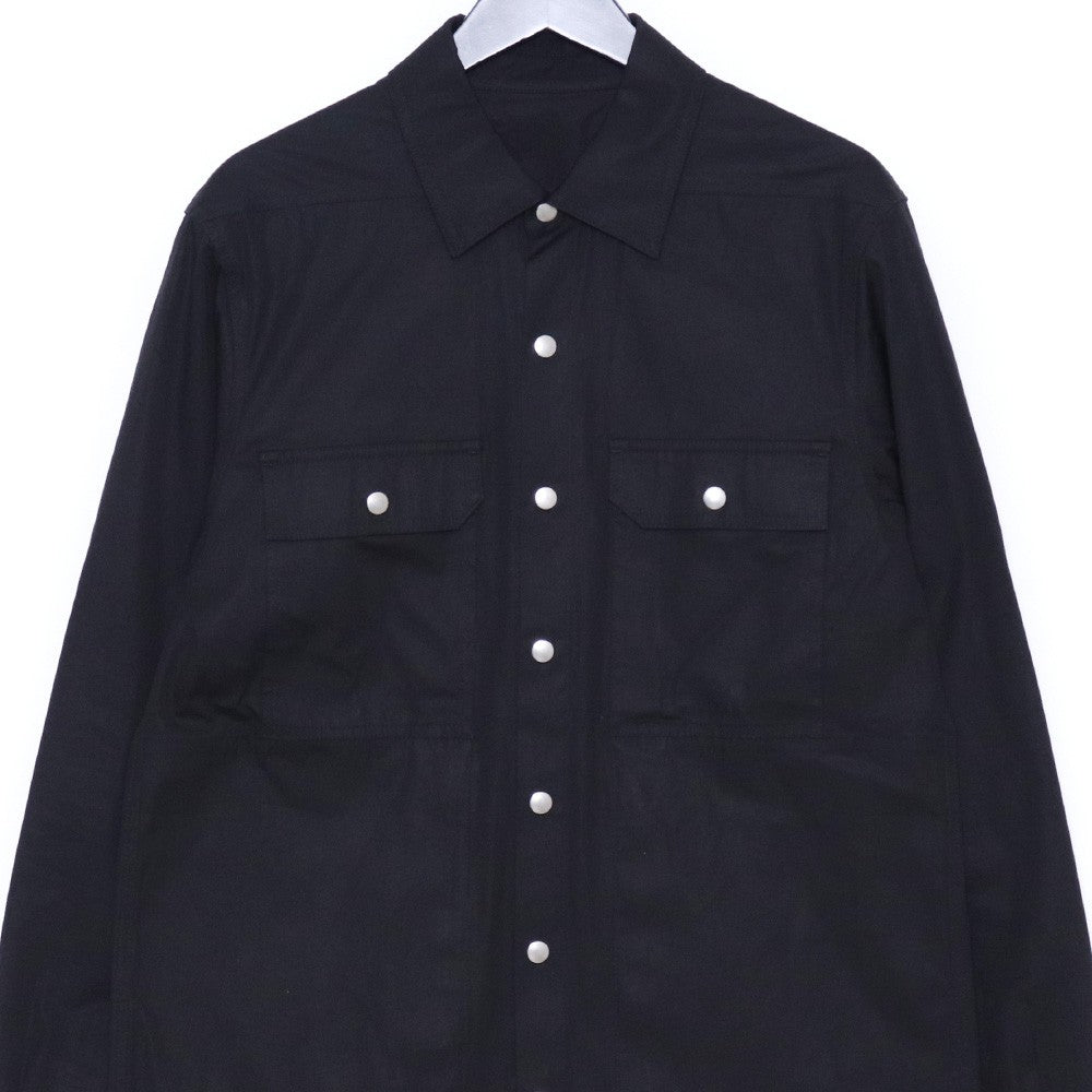 RICK OWENS 21SS Oversized Shirt Jacket Black Size 48