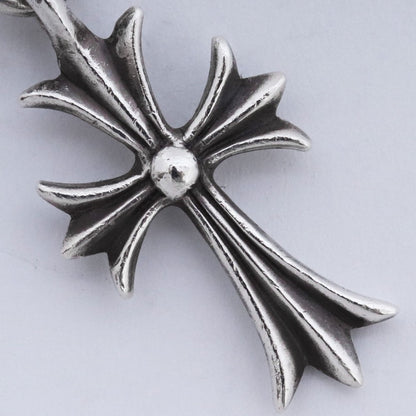 CHROME HEARTS 1 Ball Tiny CH Cross Charm Silver Size F