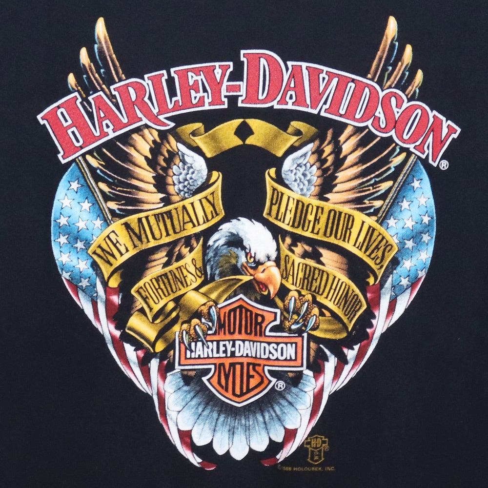 HARLEY-DAVIDSON 1988 Vintage Eagle T-Shirt Black Size M