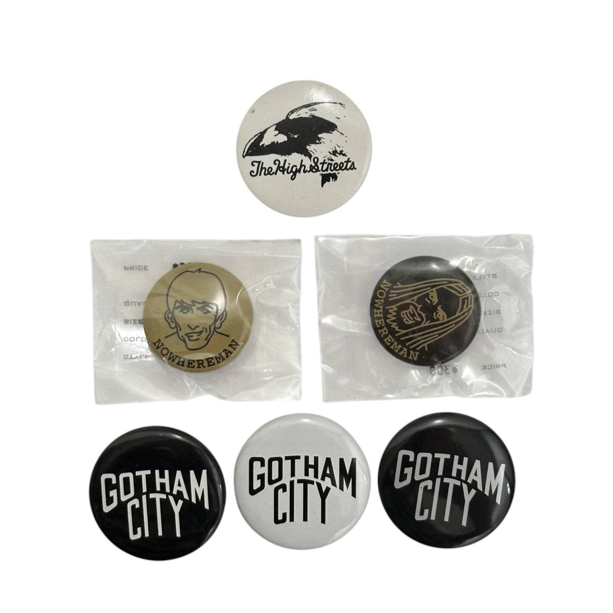 NUMBER (N)INE 2000s Button Badge 6PC Set Multi