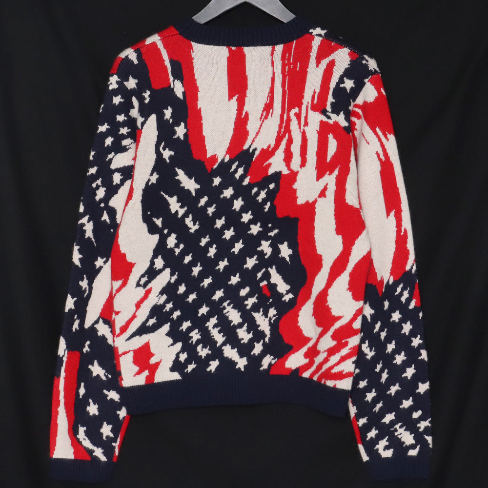 MASU 23AW Marble Flag Knit Sweater Multi Size 44