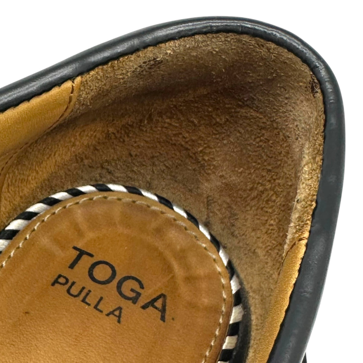 TOGA PULLA Shark Sole Metal Bit Loafers Black Size EU 40
