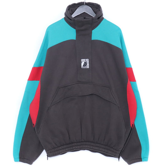 Balenciaga Multi-Color Half-Zip Kangaroo Hoodie Size M