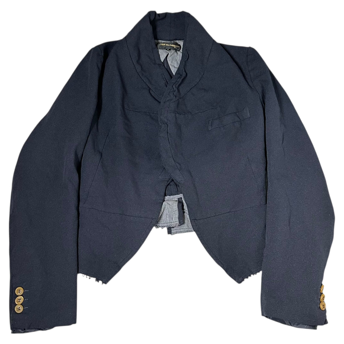 COMME des GARCONS 04SS Frizzy Polyester Jacket Navy Size S