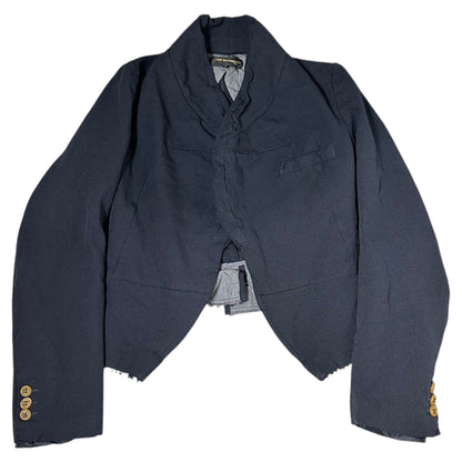COMME des GARCONS 04SS Frizzy Polyester Jacket Navy Size S