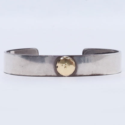 GORO'S Flat Gold Eagle Bracelet Silver Gold Size L