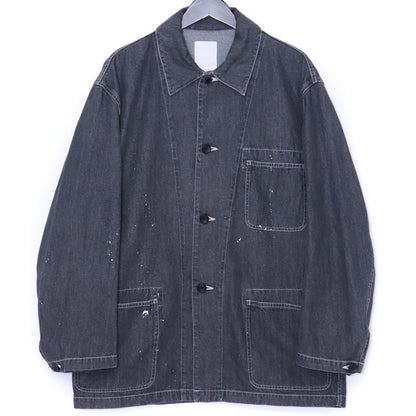 SUS-SOUS 10oz Denim Coverall Jacket Gray Size 7