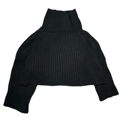 Y's Short Thick Ribbed Cotton Turtleneck Sweater Size 3