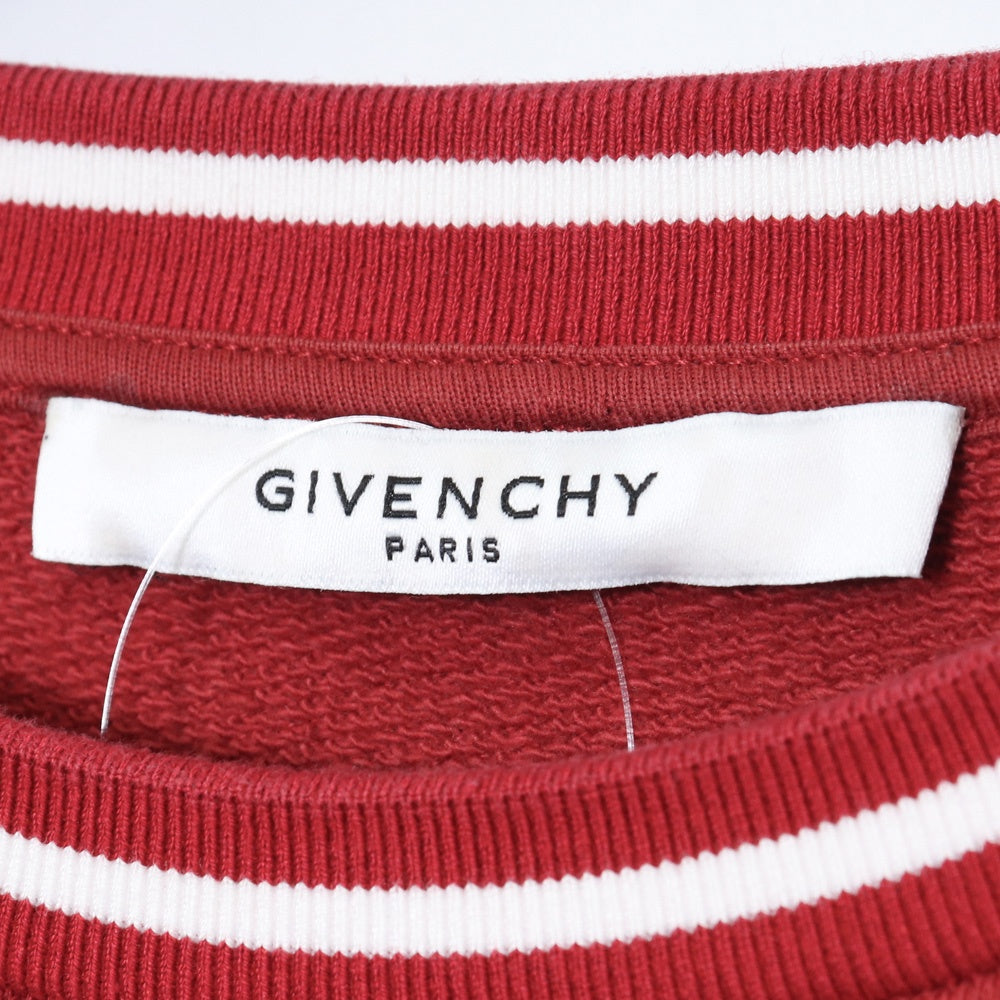 GIVENCHY 19SS 4G Emblem Embroidered Sweatshirt Red Size XS