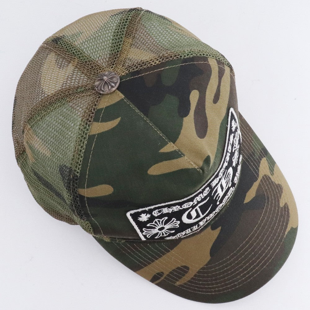 Chrome Hearts Old Crossball Camo Trucker Cap Size 4