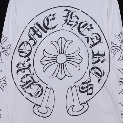 CHROME HEARTS OLD CH Plus Horseshoe T-Shirt White Size M