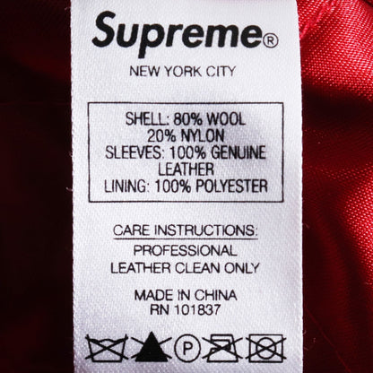 SUPREME 20AW King Hooded Varsity Jacket Red Size M
