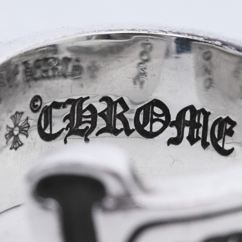 CHROME HEARTS LG Scroll Label Ring Silver Size ONE SIZE
