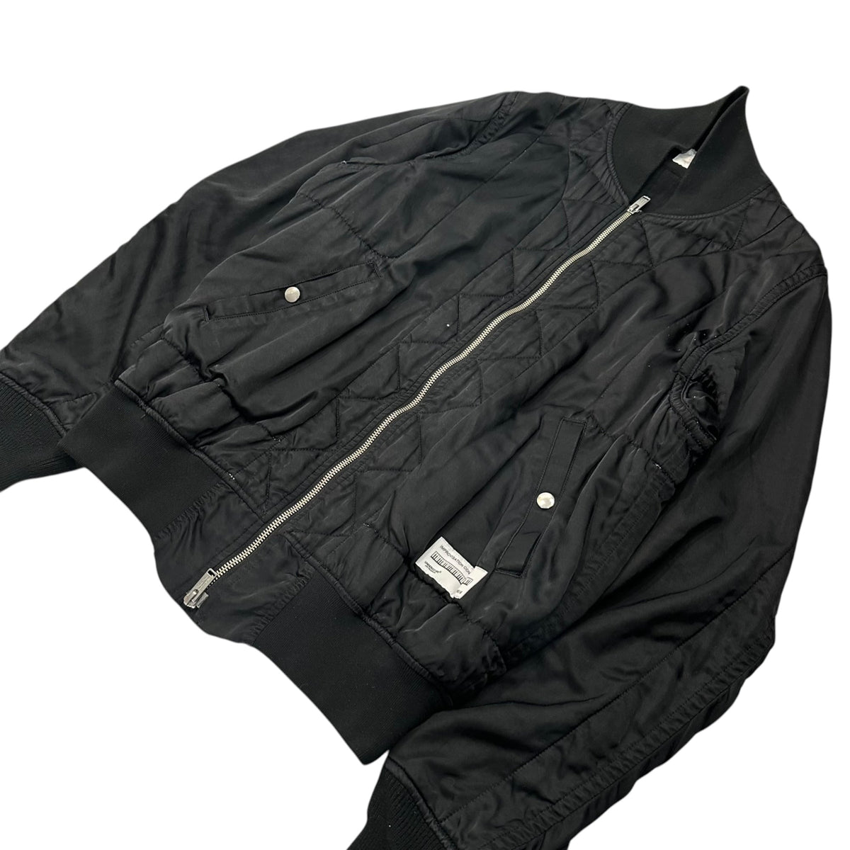 UNDERCOVER 17SS MA-1 Twill Bomber Jacket Black Size 1