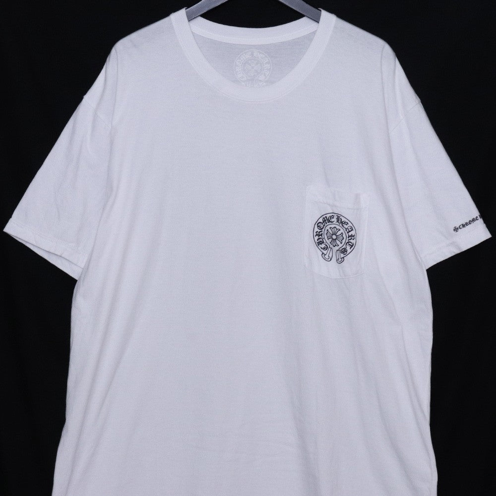 CHROME HEARTS Horseshoe Print Pocket T-Shirt White Size XXL