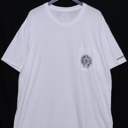 CHROME HEARTS Horseshoe Print Pocket T-Shirt White Size XXL