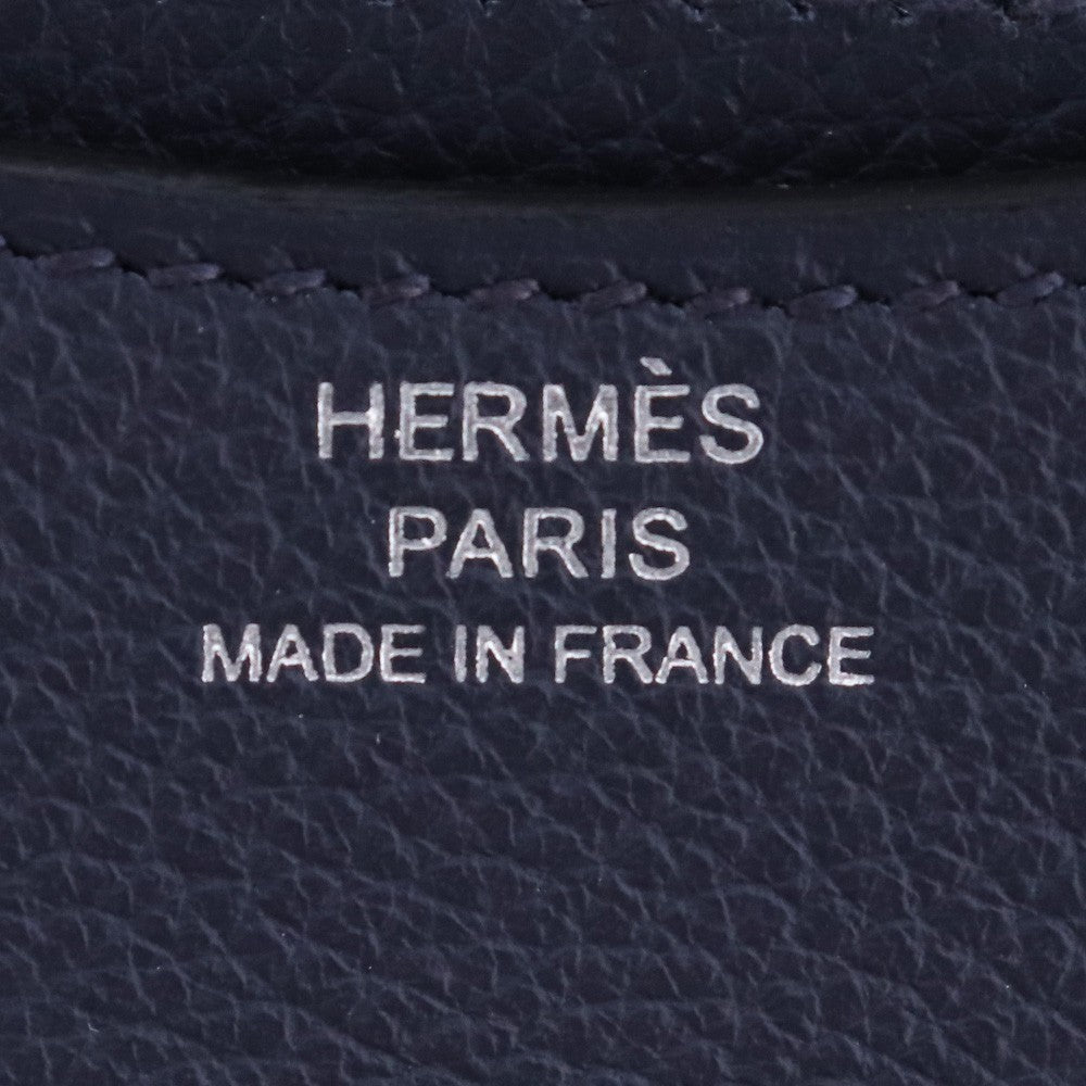 HERMES Constance Slim Bag Navy Silver Hardware Size F