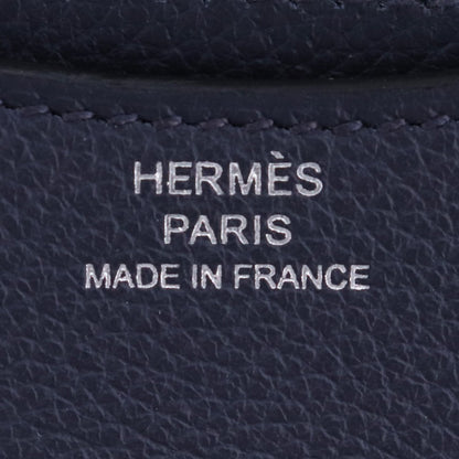 HERMES Constance Slim Bag Navy Silver Hardware Size F