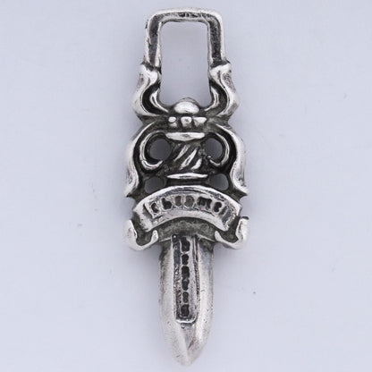 CHROME HEARTS #5 Dagger Zip Charm Necklace Size #5
