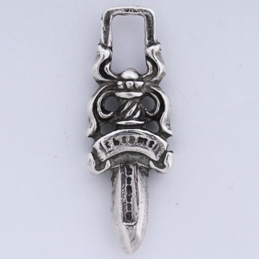 CHROME HEARTS #5 Dagger Zip Charm Necklace Size #5