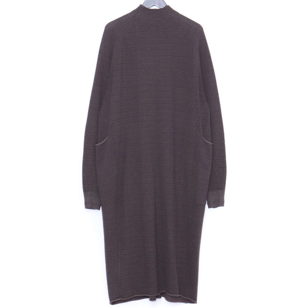 DEVOA High Twist Cotton Stripe Zip Knit Coat Mad Gray Size 3