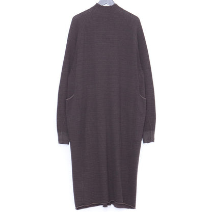 DEVOA High Twist Cotton Stripe Zip Knit Coat Mad Gray Size 3