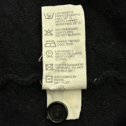 ARMANI COLLEZIONI 90s Merino Wool Long Sleeve Shirt Navy Polo Size TG 50