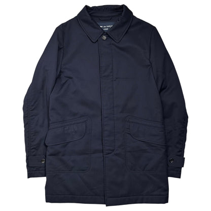 COMME des GARCONS HOMME 14AW Dot-Lined Wool Coat Navy Size S