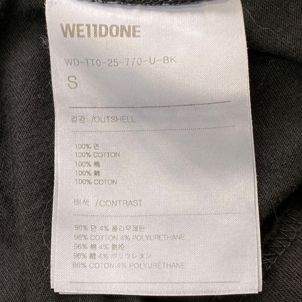 WE11DONE 25SS Piercing Detail T-Shirt Black Size S
