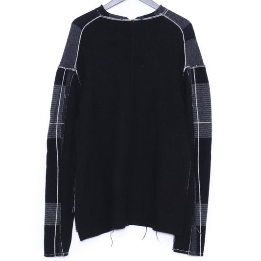 THE VIRIDI-ANNE 22AW Checked Pullover Knit Black Size 3