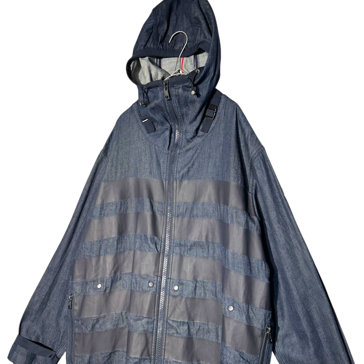 MONCLER ALAIN Urethane Tape Denim Jacket Indigo Size 0