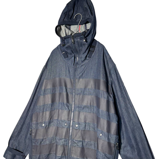 MONCLER ALAIN Urethane Tape Denim Jacket Indigo Size 0