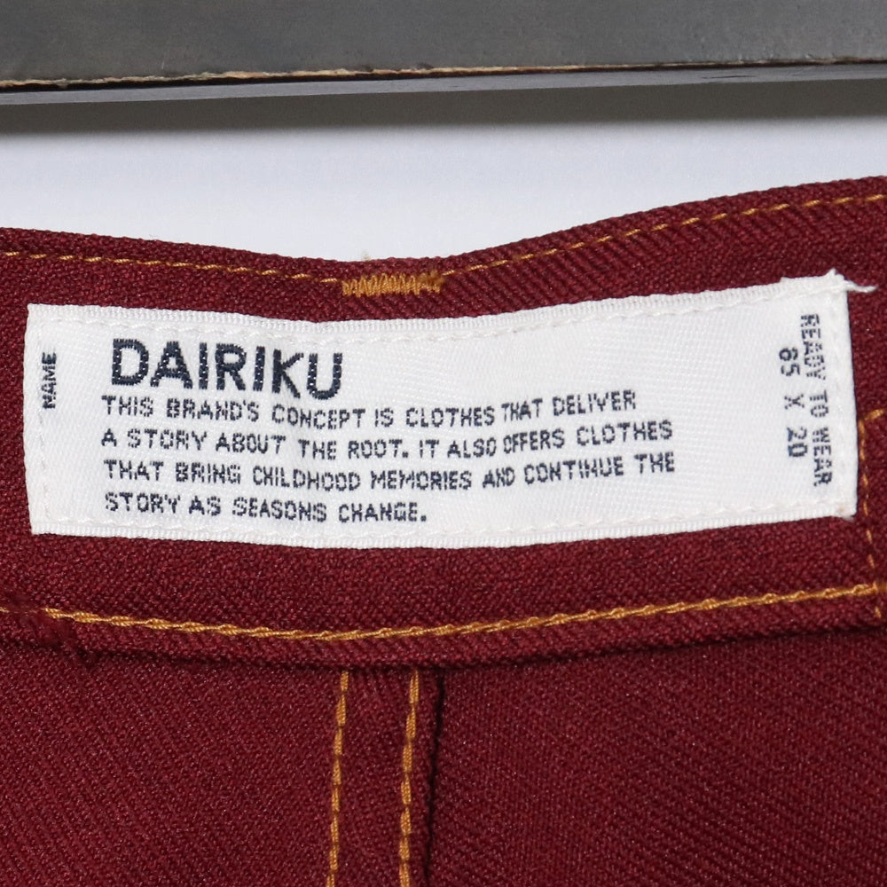 DAIRIKU Straight Flasher Pressed Pants 21AW Size 27