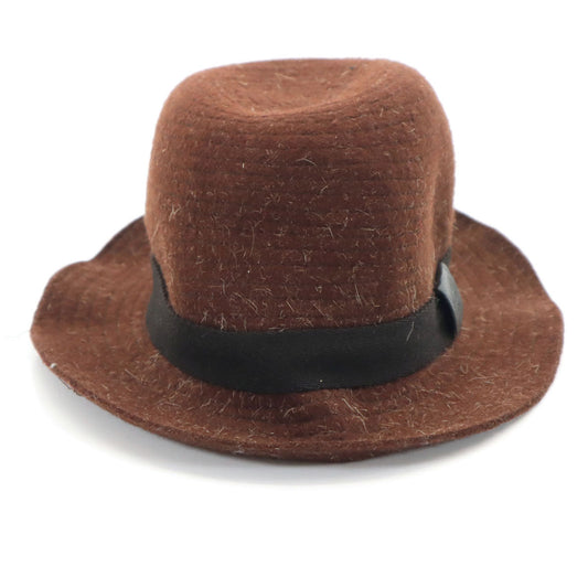 GUCCI Made in Italy Wool Hat Brown Size XL