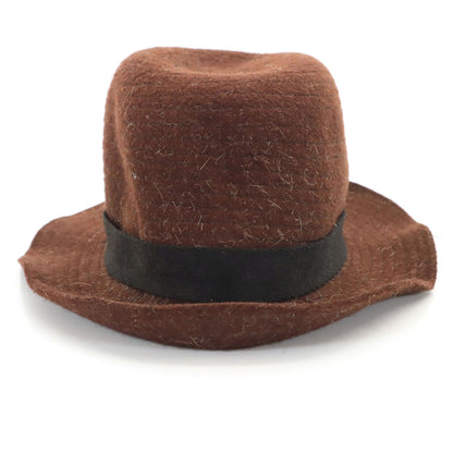GUCCI Made in Italy Wool Hat Brown Size XL