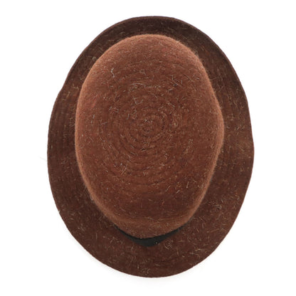 GUCCI Made in Italy Wool Hat Brown Size XL