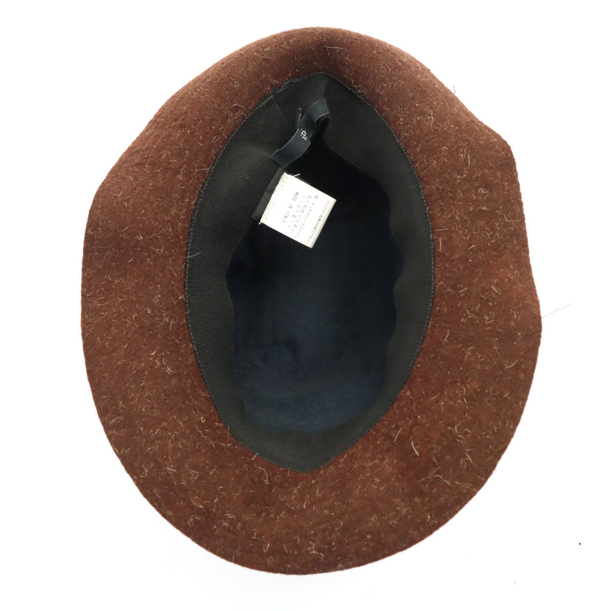 GUCCI Made in Italy Wool Hat Brown Size XL