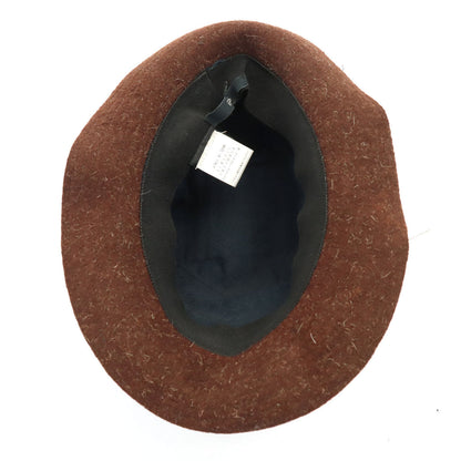 GUCCI Made in Italy Wool Hat Brown Size XL