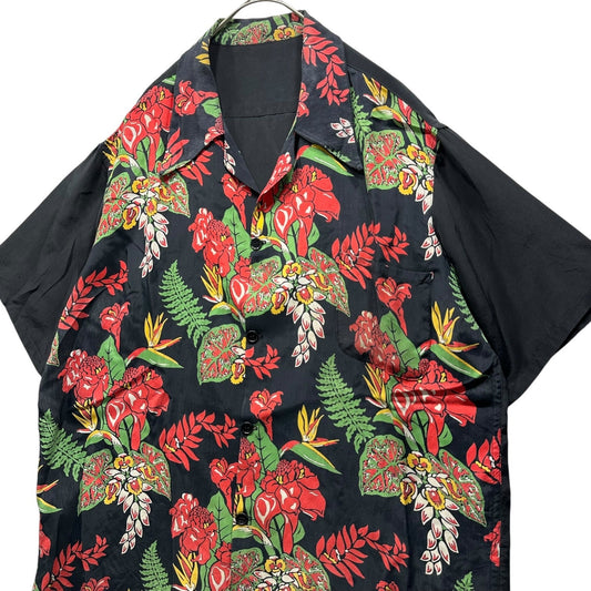 VINTAGE 50s-60s Silk Floral Aloha Shirt Multi