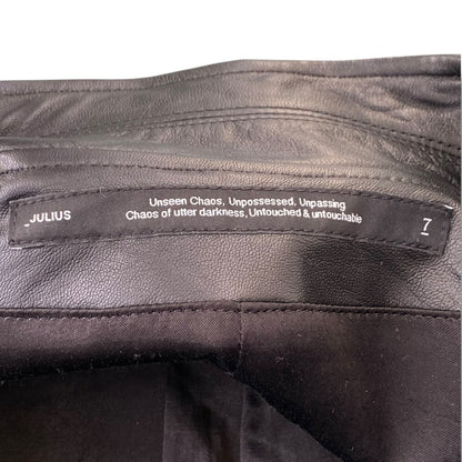 JULIUS 22SS Lamb Leather Jacket Black Size 3