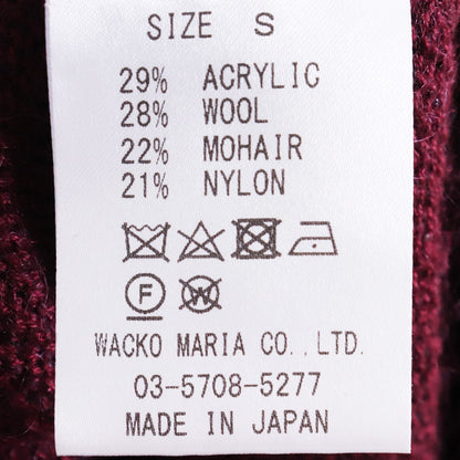 WACKO MARIA 23SS Mohair Knit Cardigan Bordeaux Size S