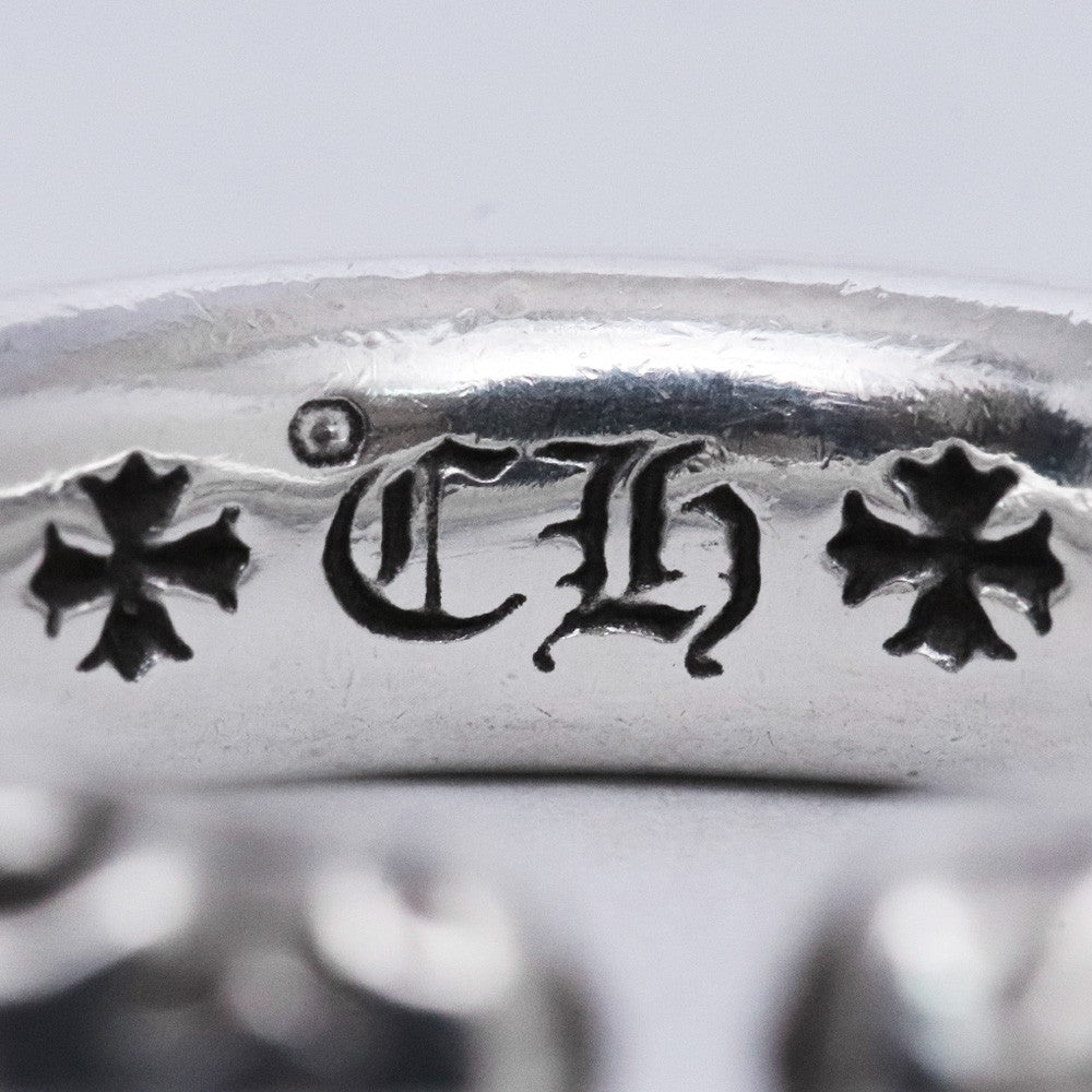 CHROME HEARTS Silver Double Dog Ring Size ONE SIZE