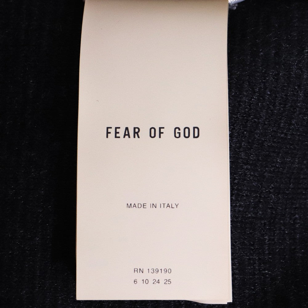FEAR OF GOD Black Dropped Shoulder Crewneck Sweater Size L